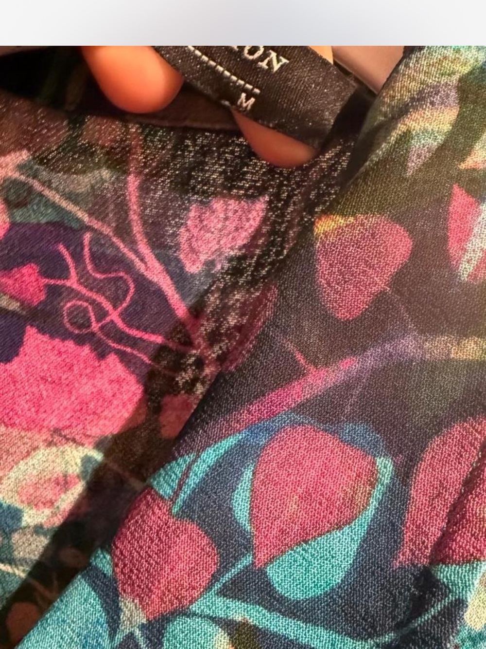 Peruvian Connection Multicolor Floral Button-Down Shirt - Picture 6 of 6